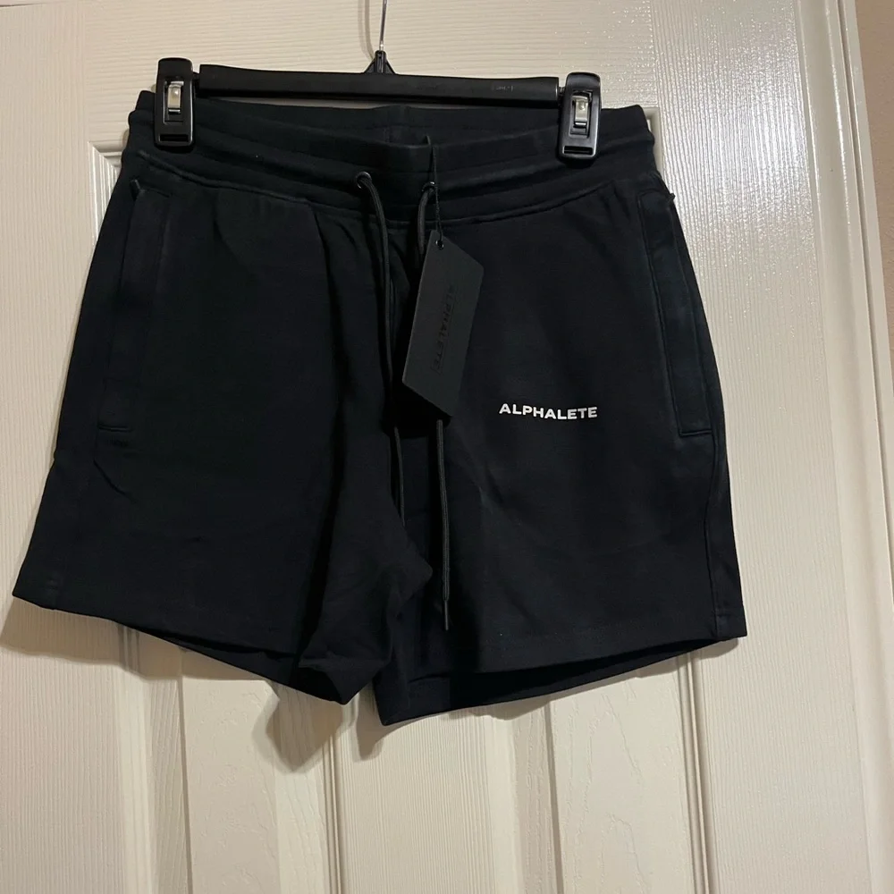 Alphalete Women's Black Drawstring Lounge Shorts - Picture 2 of 4
